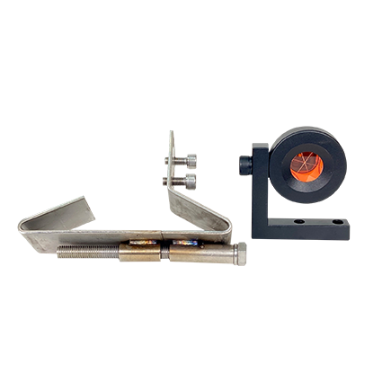 Prism for auscultation with support for railway track